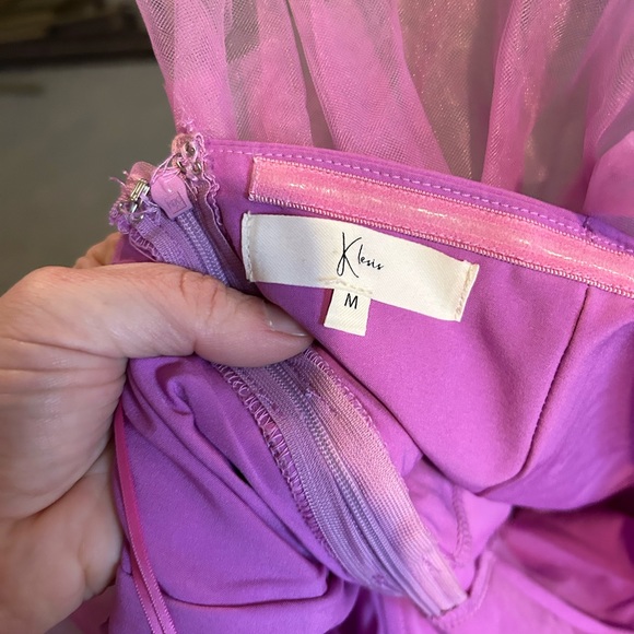 Lavender NWOT Strapless Tulle Mini Dress - size M - Picture 9 of 10